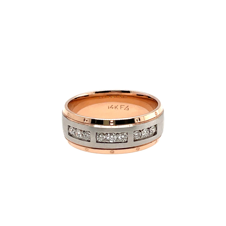 Rose and White Gold .31CTW Diamond Band