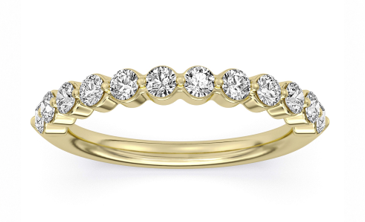 Single Prong-Set Wedding Bands
