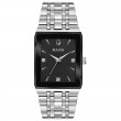 Bulova Gts Rectangular Black 3 Diamond Dial, 7-Row Link Bracelet, Stainless