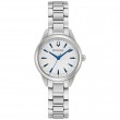 BULOVA SUTTON 28MM ROUND SILVER DIAL WITH BLUE MARKERS; LINK BRACELET; STAINLESS