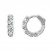 IDEAL ESSENTIALS 1.00CTW HUGGIE HOOP EARRINGS CONTAINING: 10 ROUND HEARTS & ARROWS IDEAL CUT DIAMONDS G VS-SI 14KW