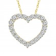 IDEAL ESSENTIALS 1/2CTW DIAMOND HEART PENDANT/CHAIN CONTAINING: 20 ROUND HEARTS & ARROWS IDEAL CUT DIAMONDS G VS-SI 14KY CHAIN INCLUDED