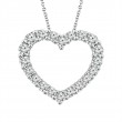 IDEAL ESSENTIALS 1.00CTW DIAMOND HEART PENDANT/CHAIN CONTAINING: 20 ROUND HEARTS & ARROWS IDEAL CUT  DIAMONDS G VS-SI 14KW CHAIN INCLUDED