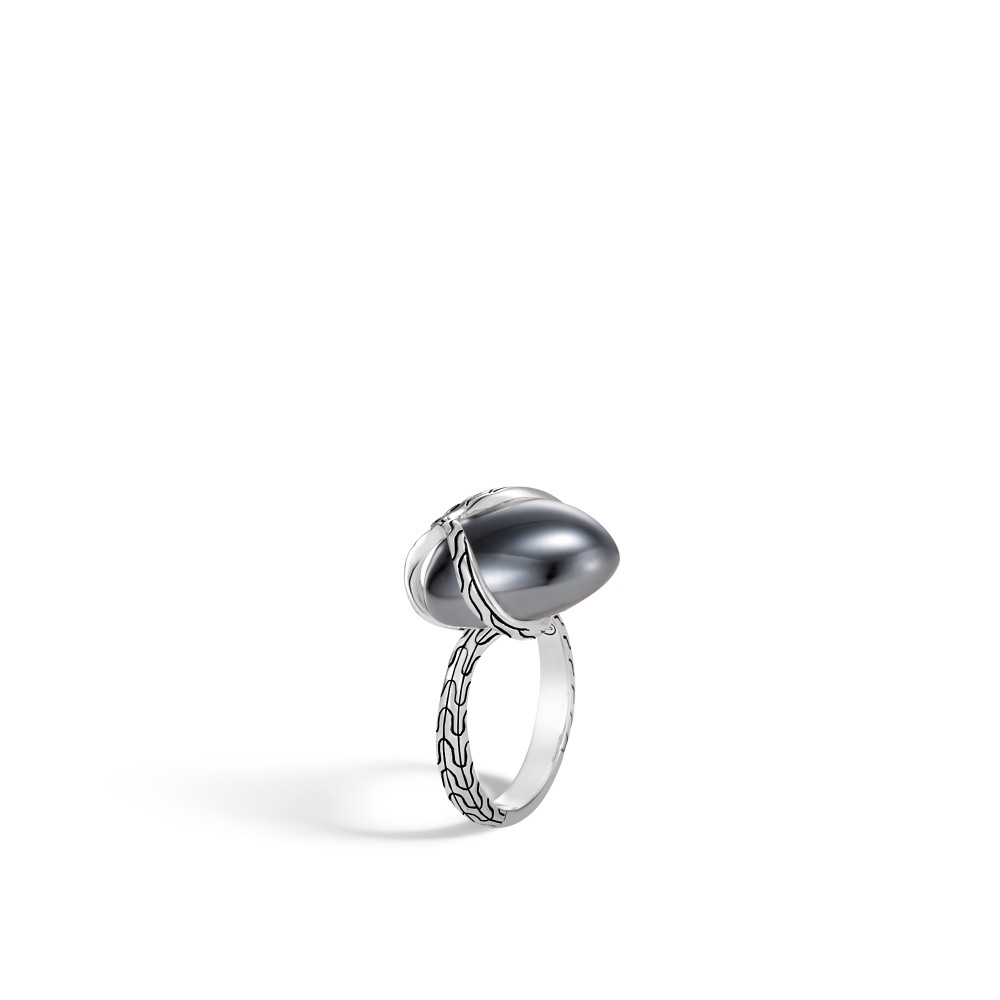 Classic Chain Ring in Silver with 14MM Gemstone
