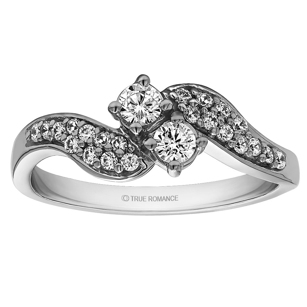RM1389 - Diamond Two Stone Ring