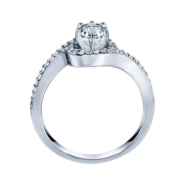 Rm1427-14k White Gold Infinity Engagement Ring