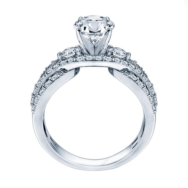 Rm1431-14k White Gold Infinity Engagement Ring