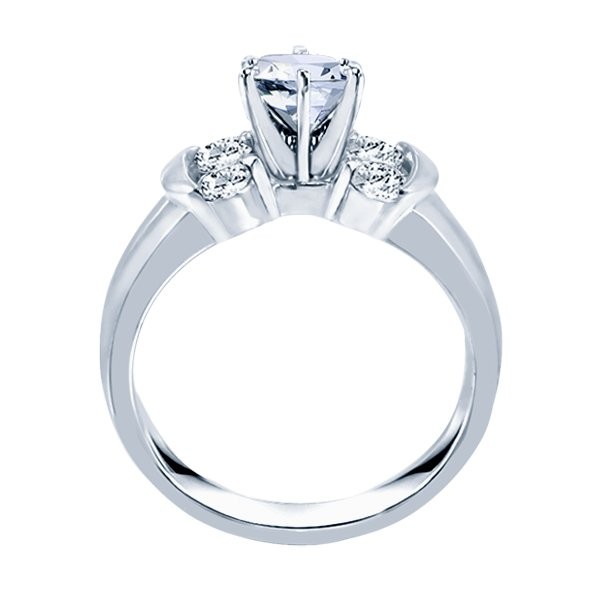 Rm464-14k White Gold Engagement Ring From Nostalgic Collection