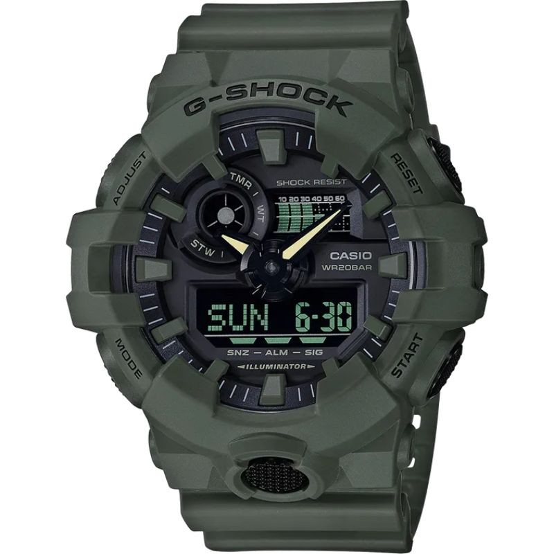 Casio G-Shock Frontbutton Watch Green Resin