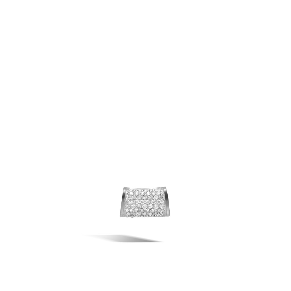 WOMEN's Classic Chain Silver Diamond Pave (0.56ct) Pendant