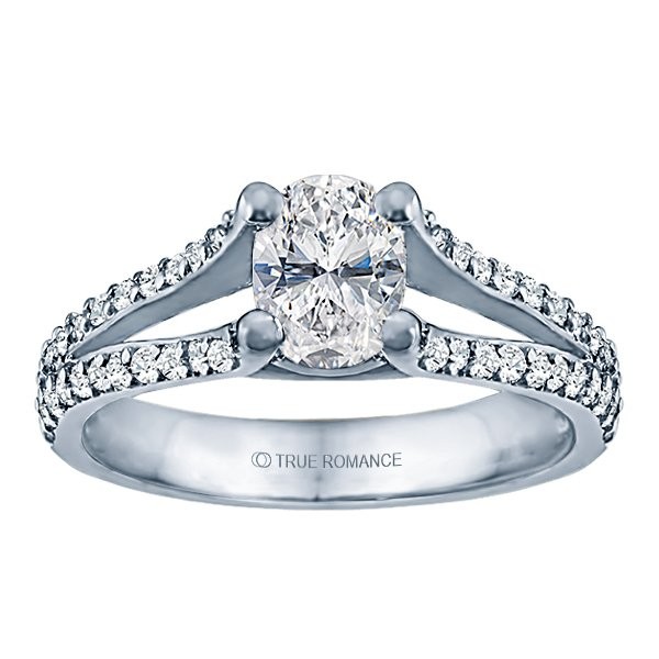 Rm999v-14k White Gold Classic Engagement Ring