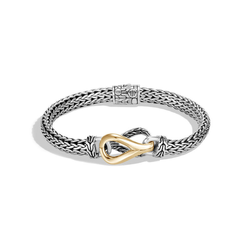 Asli Classic Chain Link Station Bracelet in Silver, 18K Gold
