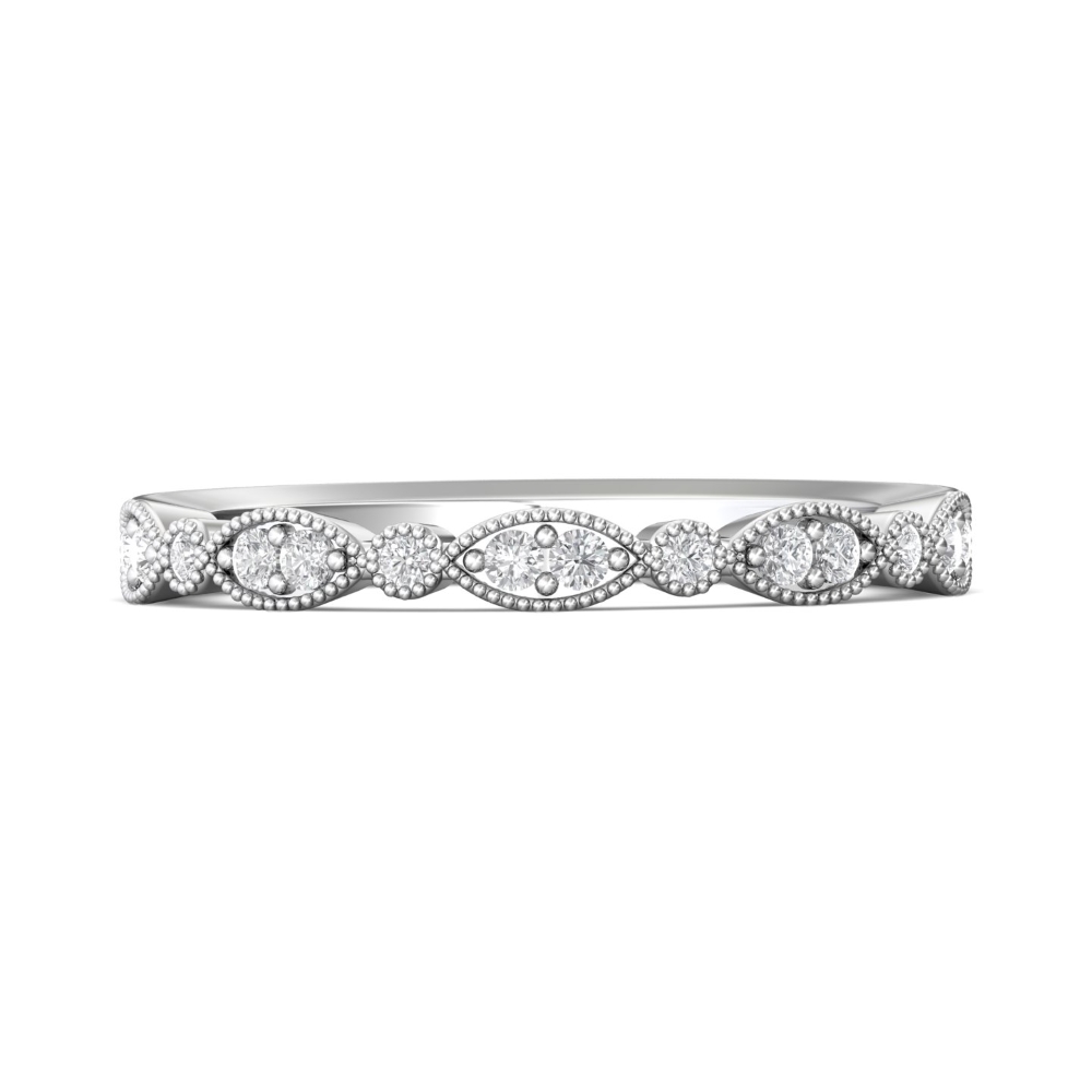 Our Destiny Our Dreams Stacker 14K White Gold Wedding Band