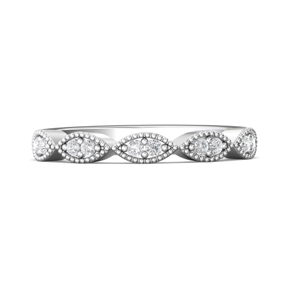Our Destiny Our Dreams Stacker 14K White Gold Wedding Band