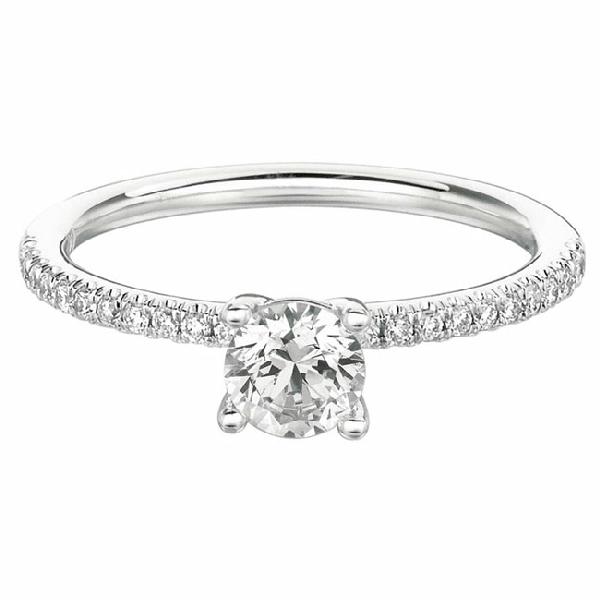 Our Destiny Our Dreams Micropave 14K White Gold CUT_DOWN Engagement Ring