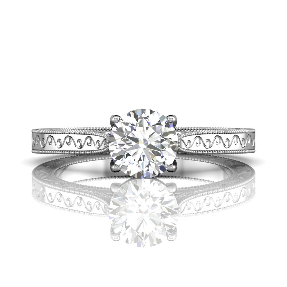 Our Destiny Our Dreams Vintage 14K White Gold Engagement Ring