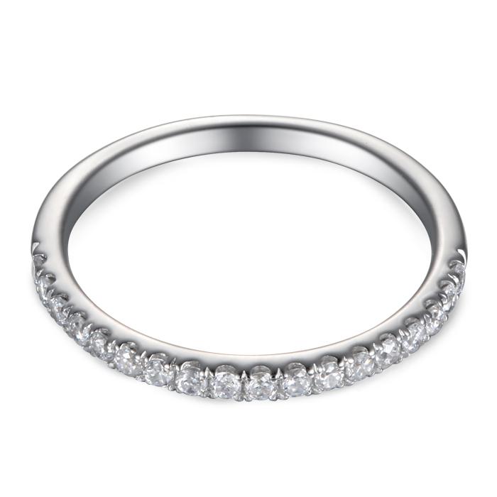 Our Destiny Our Dreams Micropave 14K White Gold  Wedding Band