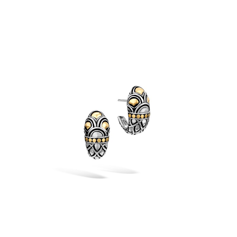 Legends Naga Buddha Belly Earring in Silver and 18K Gold