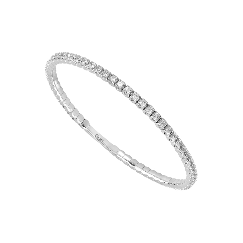 62D=2.75CTW FLEX BANGLE BRACELET 14KW