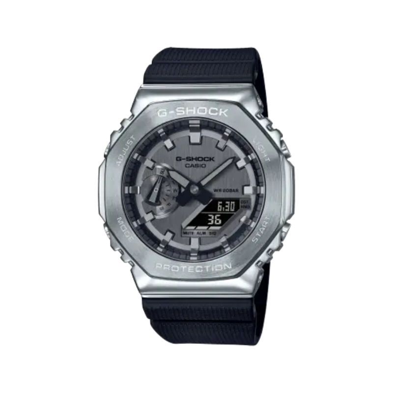 CASIO G-SHOCK GTS BLACK BAND & STAINLESS STEEL BEZEL RESIN ANALOGUE/DIGITAL WATCH