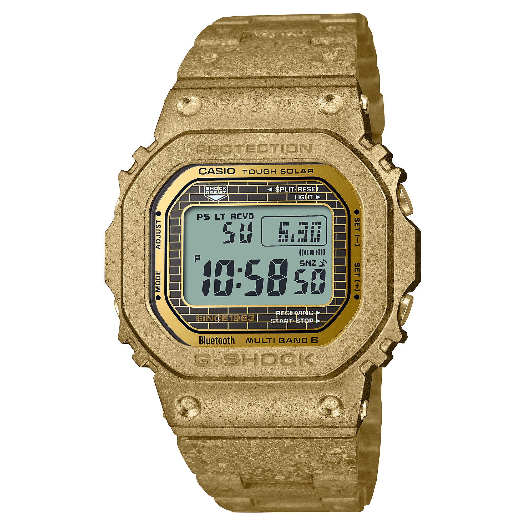 CASIO G-SHOCK DIGITAL SOLAR GOLD TONE BRACELET WATCH