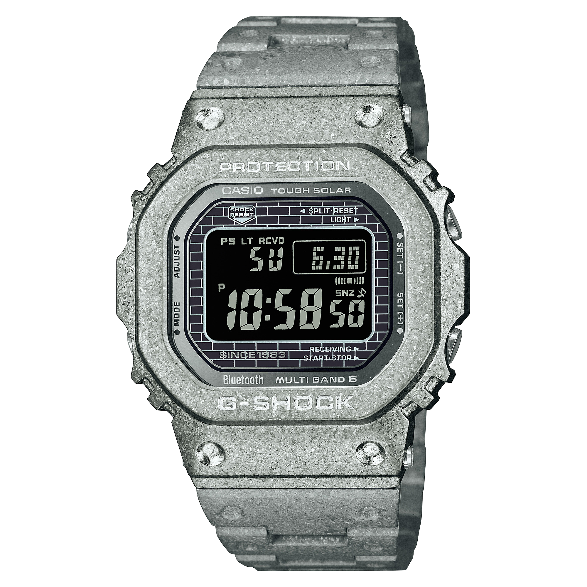 CASIO G-SHOCK DIGITAL SOLAR LINK BRACELET; STAINLESS