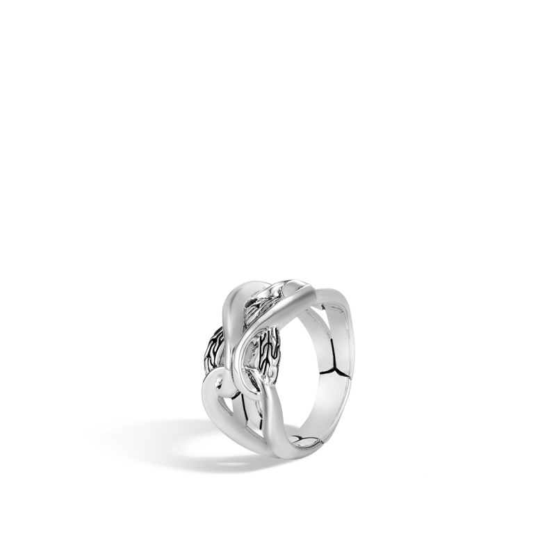 Asli Classic Chain Link 13.5MM Band Ring in Silver