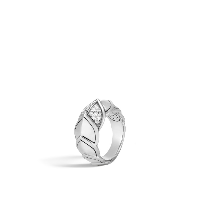 Legends Naga 11.5MM Ring in Silver with Diamonds