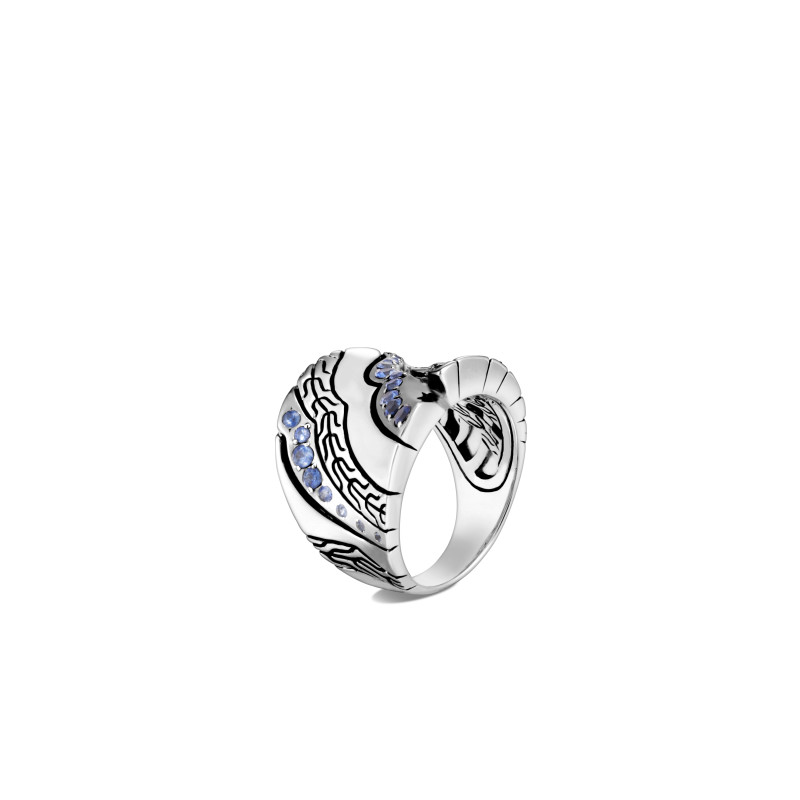 Lahar Blue Sapphire Saddle Ring