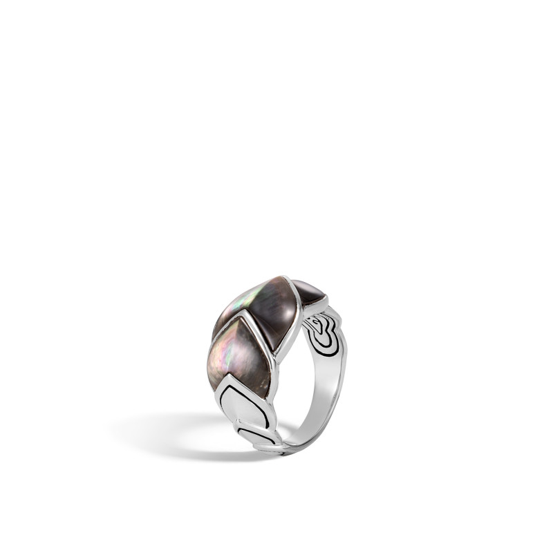 Legends Naga 15MM Ring in Silver with Gemstone