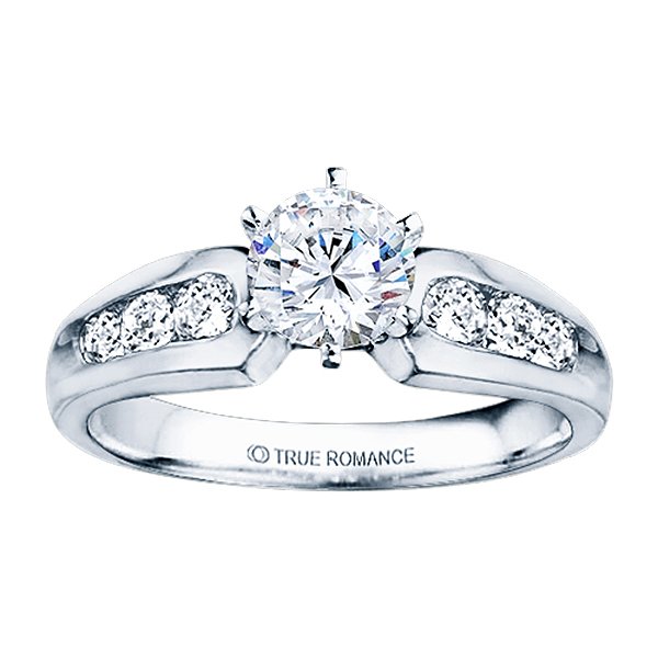 Me180-14k White Gold Classic Engagement Ring