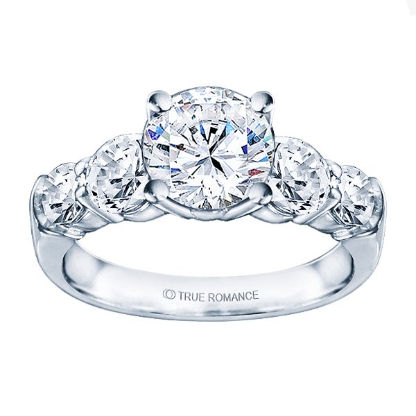 Rm993-14k White Gold Classic Engagement Ring